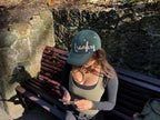 "LUCKY" CAP in WASHED GREEN