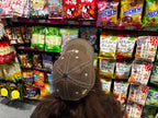 "LUCKY" CAP in BROWN PLAID
