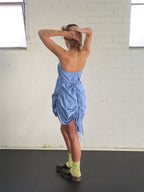 GEMINI DRESS in BLUE PLAID