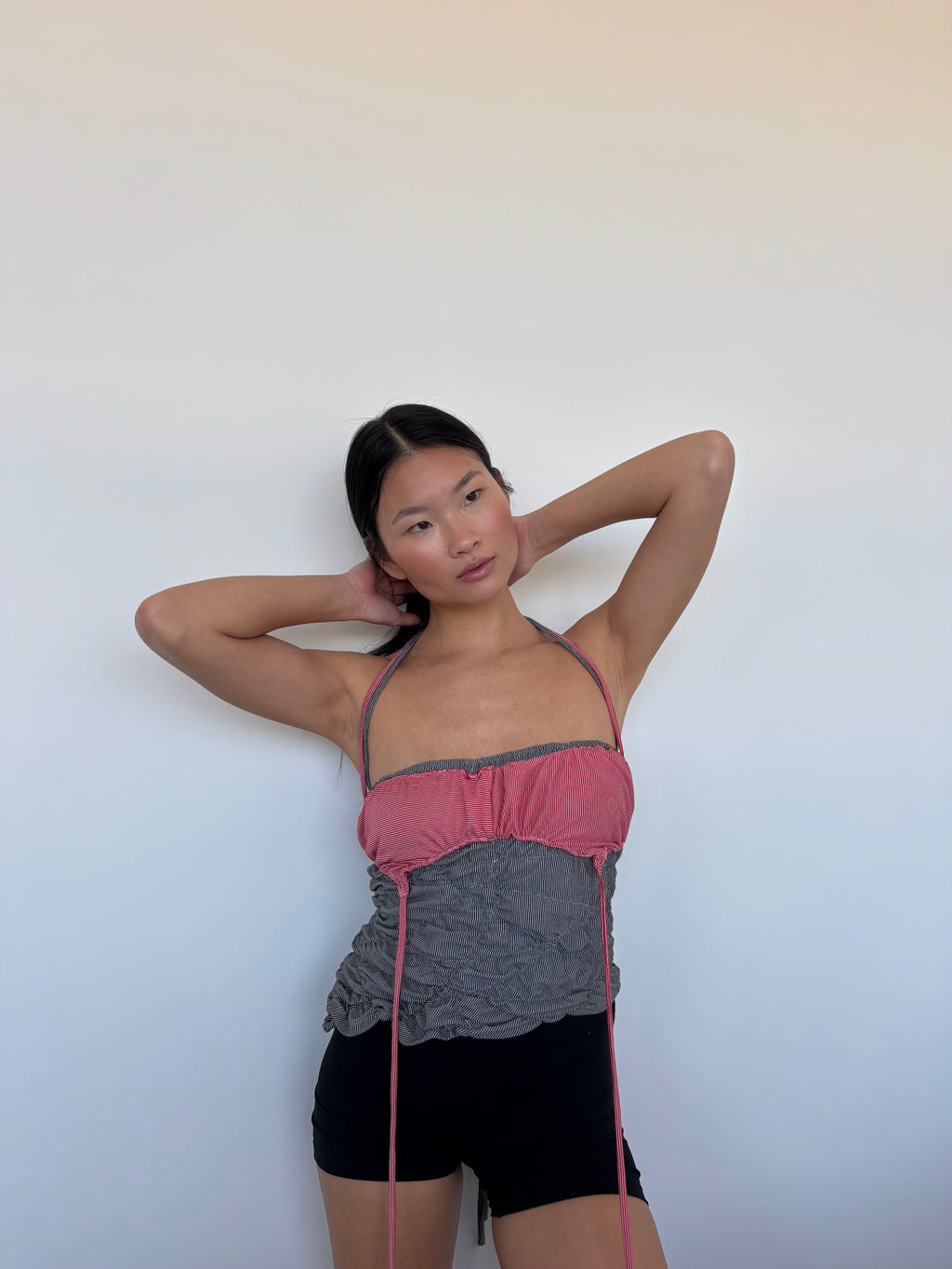 NRJ SPIDER BRALETTE in red and white stripe