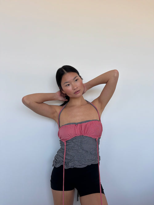NRJ SPIDER BRALETTE in red and white stripe