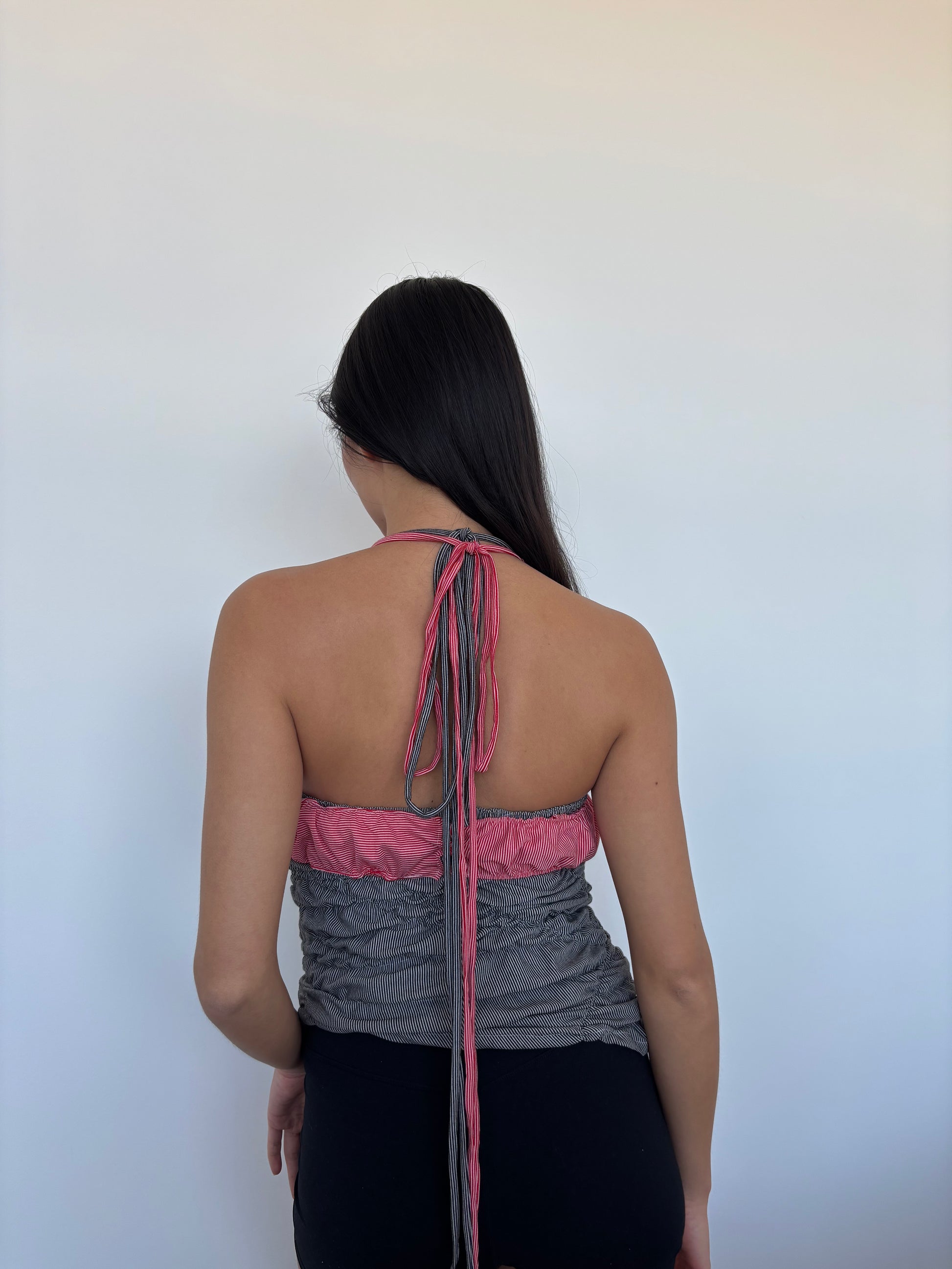 NRJ SPIDER BRALETTE in red and white stripe